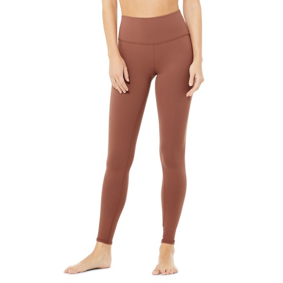 Alo High Waist Airbrush Legging Chestnut - Picture 2 of 6